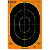 I bersagli Caldwell Orange Peel Oval da 18" offrono visibilità immediata dei colpi grazie alla tecnologia dual-color flake-off, facilitando l'acquisizione anche a lunga distanza.