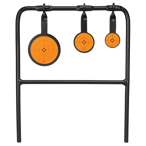 Il bersaglio Caldwell® Plink N’ Swing™ offre un divertimento unico, permettendo di vedere e sentire l'impatto dei proiettili, ideale per il tiro al poligono.