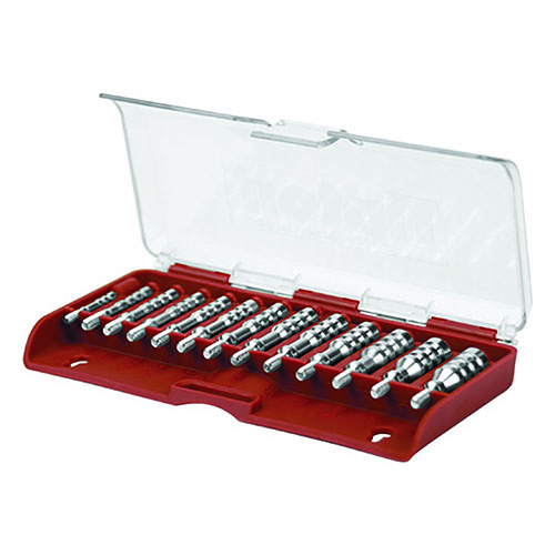 Il set Tipton® Ultra Jag da 13 pezzi è specifico per calibro, garantendo una pulizia efficace con una vestibilità ottimale. Facile da usare e conservato in una scatola resistente.