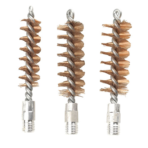 Set di spazzole per canna di fucile in bronzo, specifico per calibro, in una scatola resistente con scomparti, adatto per calibri 410 - 10ga.
