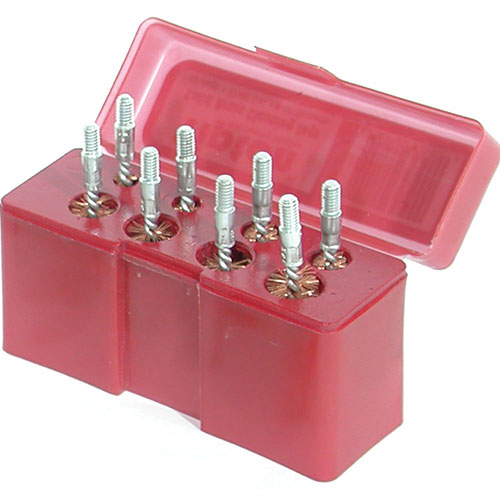 Il set di spazzole per canne Tipton contiene spazzole specifiche per calibro in un pratico box, con spazzole in bronzo di alta qualità e nylon resistente ai solventi.