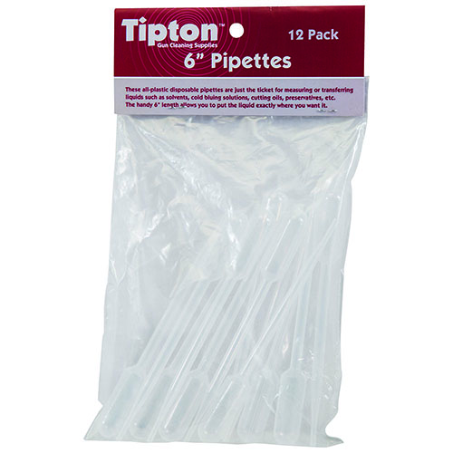 Le Pipette Tipton da 6" sono ideali per misurare e trasferire soluzioni liquide come oli da taglio e solventi, garantendo precisione e praticità in ogni lavoro.