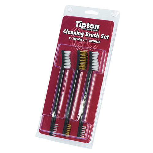 Il set di spazzole a doppia estremità Tipton offre setole piccole per spazi ristretti e setole grandi per oggetti più grandi, senza danneggiare la finitura.