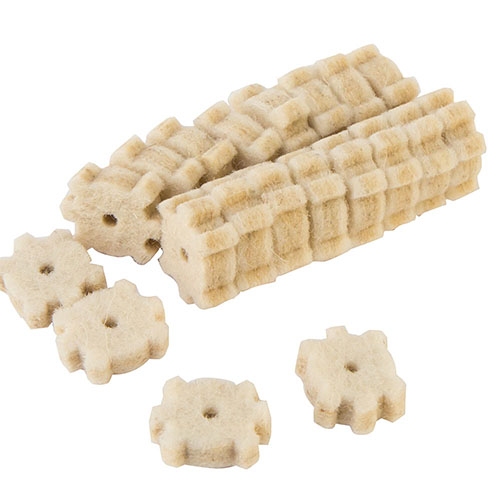 Rendi la pulizia del tuo fucile più semplice con i Wheeler Star Chamber Cleaning Pads, realizzati in lana compressa, perfetti per la star chamber e dotati di attacco 8-32.