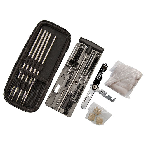 Il Wheeler Delta Series Compact Rifle Cleaning Kit è compatto e resistente, ideale per pulire fucili .22 e .30 ovunque tu sia, perfetto per viaggi e spazi ridotti.