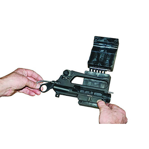 Il Delta Series AR-15 Upper Vise Block offre una presa sicura per ricevitori AR-15, ideale per montare il canna e manutenzione, realizzato in polimero resistente.