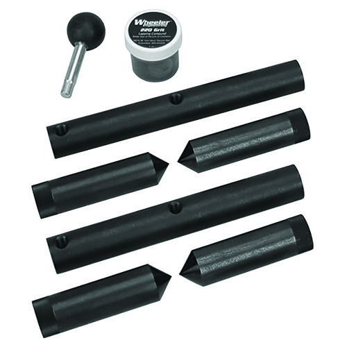 Il kit Wheeler Scope Ring Alignment e Lapping Combo consente un'installazione precisa del mirino, allineando perfettamente gli anelli e riducendo lo stress sul mirino.