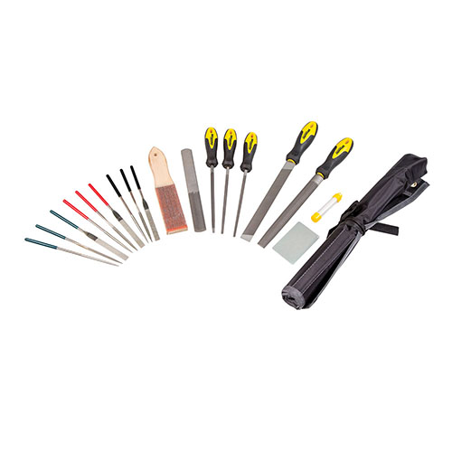Il set di lime professionale Wheeler è ideale per lavori di gunsmithing, con lime di diverse dimensioni e grane, perfetto per ogni esigenza.