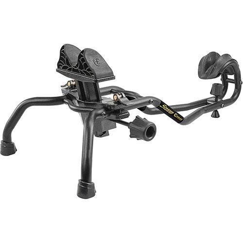 Il Caldwell® Stinger Shooting Rest offre stabilità, versatilità e un sistema di elevazione innovativo per colpi precisi, tutto in un design accattivante.