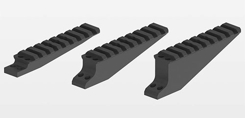 Adattatori Picatinny per laser rangefinder in alluminio di alta qualità, con finitura Mil-Spec e opzioni di altezza personalizzate per un allineamento ottimale.