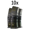 CROSS MAG 10/10 offre un accoppiamento rapido senza attrezzi, è regolabile in 4 modi, realizzato in polimero trasparente resistente e compatibile con vari calibri.