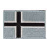 Il patch Velcro ULFHEDNAR con la bandiera norvegese è disponibile in rosso/bianco/blu e tan, misura 4 x 6 cm, perfetto per personalizzare il tuo equipaggiamento.