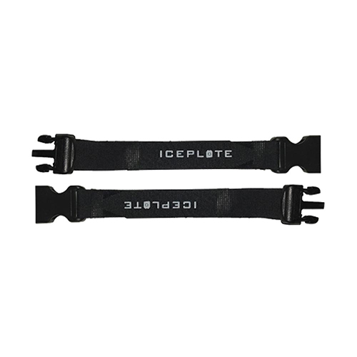 Set aggiuntivo di due cinghie in velcro rimovibili e riutilizzabili per garantire sicurezza e stabilità all'IcePlate su carrier esterni.