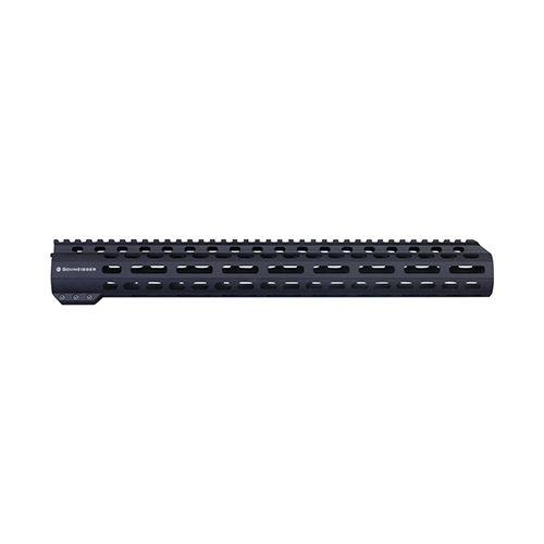 Il handguard SCHMEISSER Free Float M-LOK offre stabilità e precisione grazie all'alluminio di alta qualità e inserti in acciaio, disponibile in tre lunghezze.