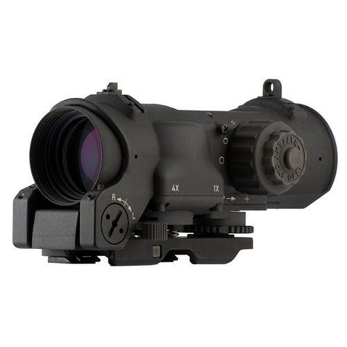 L'ELCAN 1-4x32mm offre un design innovativo con ingrandimento 1x e 4x, reticolo illuminato 7.62 CR5396, e un campo visivo ampio per un'ottica di battaglia superiore.