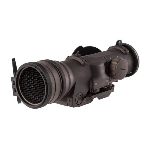 Il mirino ELCAN SpecterDR 1.5-6x42mm offre ottiche cristalline, illuminazione regolabile, e cambiamenti di ingrandimento istantanei per precisione a lungo raggio.