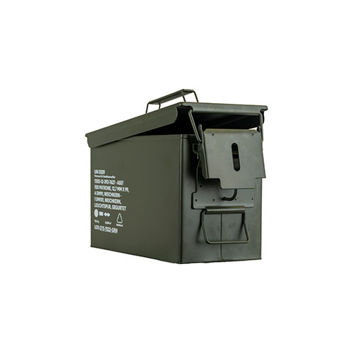 La BW Ammo Can Size 2 offre protezione robusta in acciaio, guarnizione ermetica, chiusura a leva rinforzata e manico pieghevole per un trasporto facile.