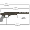 Il sistema di chassis LSS-RF Gen 2 è leggero e compatto, compatibile con fucili 22LR/17 HMR, e accetta impugnature e calci AR per una personalizzazione ottimale.