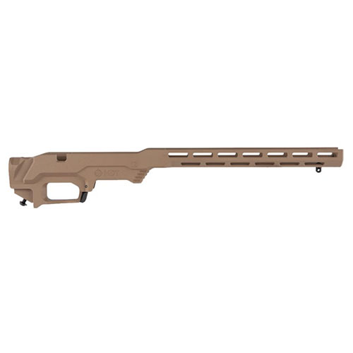 Il sistema di chassis LSS-XL Gen 2 offre un forend più lungo, utilizza calci fissi in stile AR e caricatori rimovibili tipo AICS per una maggiore versatilità.