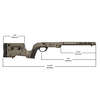 Il MDT XRS è un sistema di chassis completo per Remington 700 SA, con design tradizionale, regolabile e senza necessità di bedding, pronto all'uso.