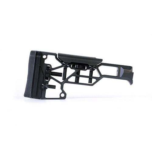 L'MDT Skeleton Rifle Stock V5 Standard offre regolazioni senza attrezzi per un adattamento perfetto, migliorando comfort e prestazioni per ogni posizione di tiro.