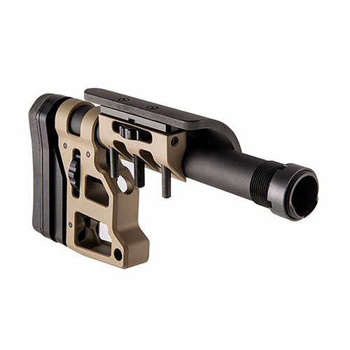 Il MDT Skeleton Carbine Stock offre massima versatilità e robustezza, con regolazioni ergonomiche senza attrezzi e compatibilità con chassises LSS e AR-15.