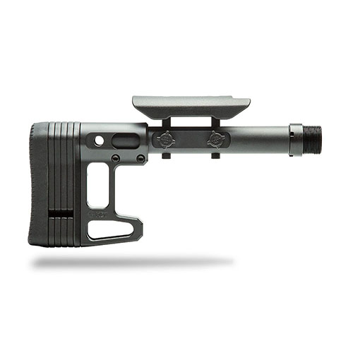 Il MDT Skeleton Carbine Stock, Lite è un calcio in alluminio leggero e regolabile, con slot M-Lok, 4 spacers LOP e 2 socket per QD, perfetto per chassis LSS e AR-15.