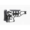 Il MDT Skeleton Rifle Stock offre regolazioni senza attrezzi per un comfort ottimale, con opzioni di piegatura e adattamenti per il cheek riser e il buttpad.