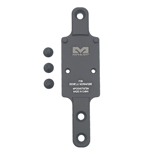 La piastra MPO PRO-F, RED & RMR è progettata per i fucili Benelli M2/M4/SBE, offrendo una montatura robusta e precisa per ottiche, migliorando la tua esperienza di tiro.
