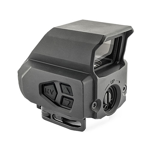 Il MEPRO TRU-VISION™ SR offre un anello di velocità 2/65 MOA rosso per una visione chiara e rapida, ideale per il tiro preciso in ogni situazione.
