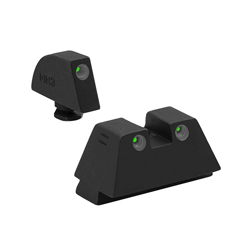 Il MEPRO TRU-DOT offre una visibilità eccezionale in condizioni di scarsa illuminazione, con altezze superiori di 11.1 mm e 10.2 mm per una precisione ottimale.