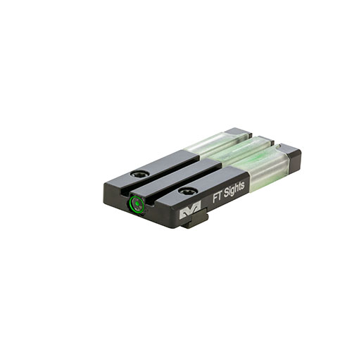 Il mirino Mepro FT Bullseye™ offre una visione rapida e intuitiva, con tritio e fibra ottica, resistente agli urti e leggero, ideale per pistole Glock.
