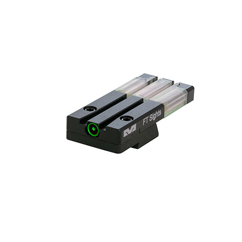 Il Mepro FT Bullseye™ offre mirini tritium e fibra ottica per una mira istintiva, veloce e intuitiva, resistente agli urti e perfetto per condizioni di scarsa luminosità.