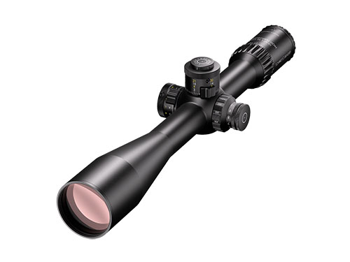 Il telescopio 10–60x56 CM II offre prestazioni elevate con ingrandimenti eccezionali, reticolo LPI M1FL, e precisione di 0,05 mrad, ideale per tiratori esperti.