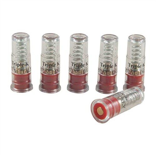 I DELUXE SNAP CAPS per .357 MAG offrono una pratica sicura e senza colpi, proteggendo i perni di sparo grazie ai primer a molla e al design colorato.