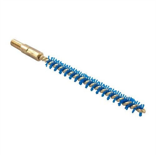 Le spazzole IOSSO NYFLEX per canne di fucile offrono una pulizia profonda e sicura senza graffiare, grazie alle setole blu flessibili e al nucleo in ottone.