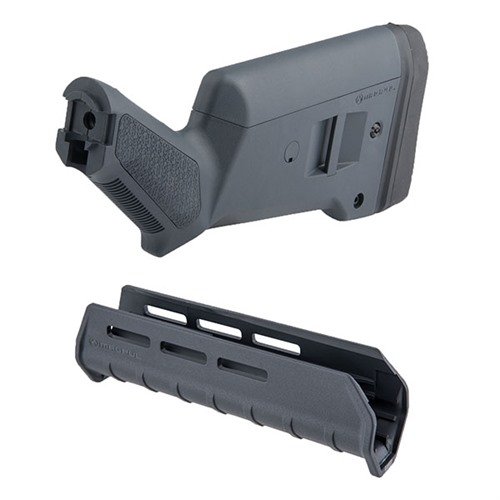 Il kit SGA Buttstock e M-LOK Forend per Mossberg 500/590/590A1 offre adattabilità e personalizzazione con accessori M-LOK, ideale per ogni esigenza dell'utente.