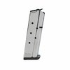Mag originale Ed Brown per 1911, in acciaio inox, capacità 9 colpi, con base in acciaio saldata e finitura Silver o Black Nitride per massima affidabilità.