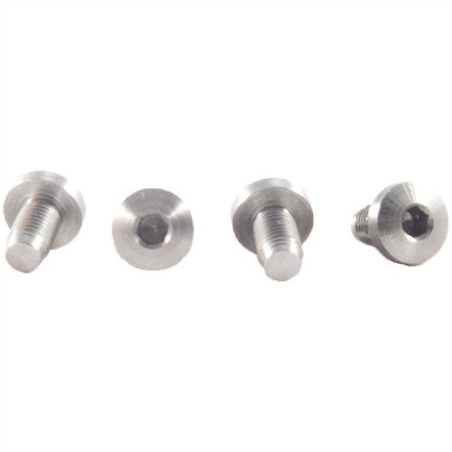 Screws di alta qualità per impugnature 1911, lavorati con precisione per un aspetto elegante e senza teste rovinate. Disponibili in acciaio inox o blu.