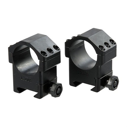 Gli anelli MAX-50 offrono il 60% di potere di tenuta in più, realizzati in acciaio o alluminio, compatibili con MIL STD 1913 e progettati per il .50 BMG.