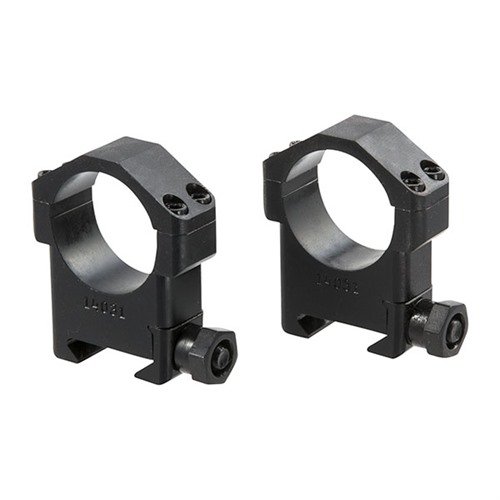 Anelli per ottiche in acciaio 30mm, ultra resistenti e progettati per mantenere saldamente ottiche pesanti su armi a rinculo forte, ideali per AR-15 e AR-10.
