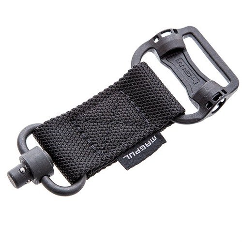 L'adattatore MS1/MS4® QD consente una rapida conversione da 2 a 1 punto, con costruzione resistente e webbing in nylon di alta durata per un uso sicuro.