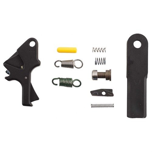 Il kit Flat-Faced Forward Set Sear & Trigger migliora il grilletto della tua M&P, riducendo il peso di trazione e il pre-travel, per un'esperienza simile a quella di un 1911.