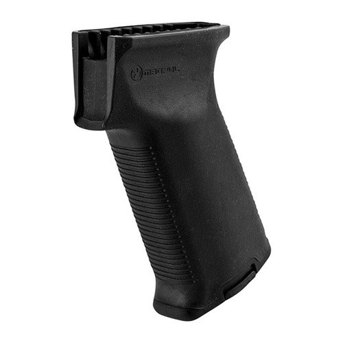 L'AK-47 MOE AK+ GRIP di MAGPUL migliora l'ergonomia e il controllo dell'arma, compatibile con ricevitori rinforzati e non, con superficie in gomma per una presa sicura.