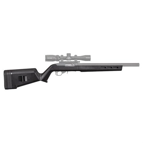 Il calcio regolabile Hunter X-22 per Ruger 10/22 offre una costruzione in polimero rinforzato, ergonomia ottimizzata, LOP regolabile e compatibilità M-LOK.