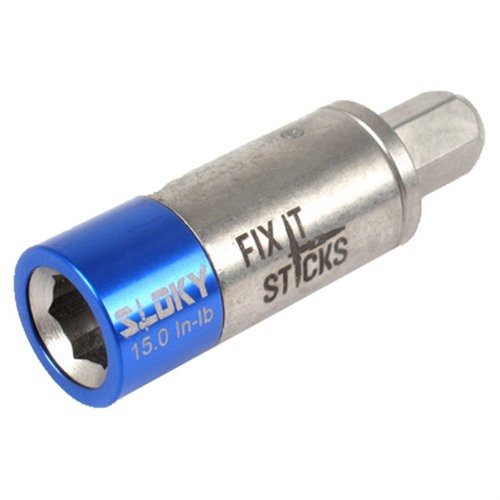 Il Miniature Torque Limiter di Fix It Sticks è compatto e leggero, ideale per il campo, si adatta a qualsiasi driver da ¼" e garantisce la corretta coppia di serraggio.