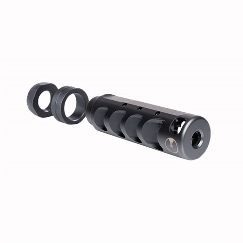 L'APOLLO MAX COMPENSATOR 6.5 CREEDMOOR riduce il rinculo, garantisce stabilità, permette colpi rapidi e non disturba la vista, realizzato in acciaio inox 416.