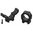 Anelli per cannocchiale 34 mm alti (1,26") neri
