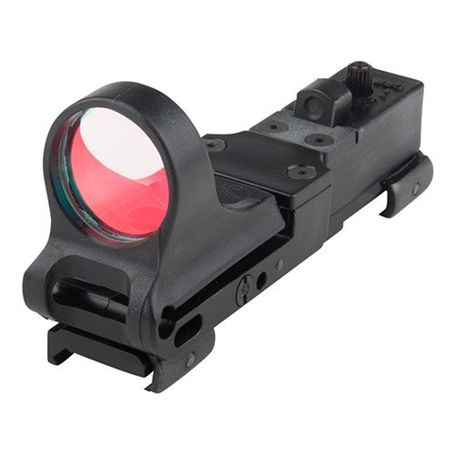 Il RAILWAY RED DOT SIGHT si attacca rapidamente a montaggi Weaver e Picatinny, offrendo versatilità per fucili, pistole e altri armamenti.