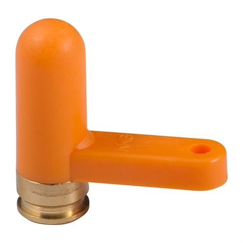 Il SAF-T-ROUND per 9MM offre un chiaro indicatore di sicurezza con il suo design arancione brillante, testa in ottone e durata nel tempo grazie al nylon resistente al calore.